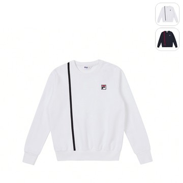 【FILA】KIDS 孩童款 長袖圓領T恤-白色 1TEY-8502-WT