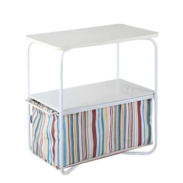 優雅簡約實用純色條紋花紋三層單層圓形方形收納小茶几電話桌沙發桌邊桌【AAA1275】