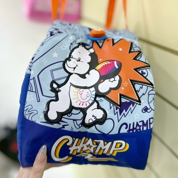 CARE BEARS 彩虹熊 大容量 行李袋 全明星 滿版圖案 拉鍊款 手提 肩背 附背帶 代購