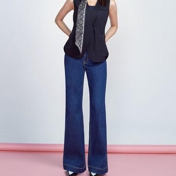 BIG TRAIN 吸排中腰雙釦牛仔寬褲-ZW2011-78