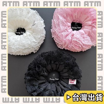 🔥臺灣出貨🔥可開發票✅輕飾時光Peony Pink芍藥粉·月光重工蕾絲髮圈