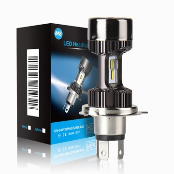 清倉下殺！M8 機車 電車 LED大燈 H4 遠近一體 超亮 散熱超讚 前大燈 「昊睿嚴選」