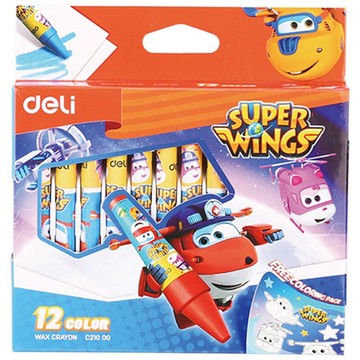 得力Deli Super Wings細長蠟筆/EC21000/12色