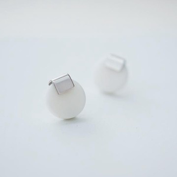 天然寶石瑪瑙手工純銀耳環