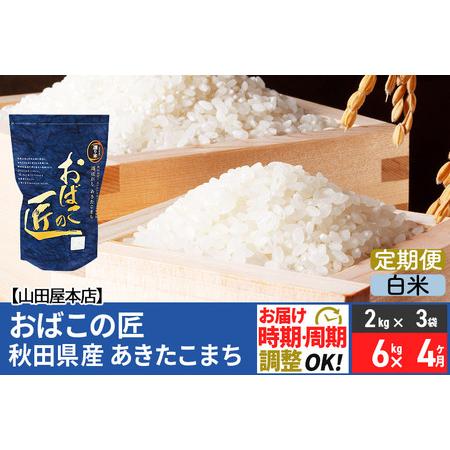 ふるさと納税 《定期便4ヶ月》令和5年産 おばこの匠 秋田県産あきたこまち 6kg×4回 計24kg 4か月 4ヵ月 4カ月 4ケ月 秋田こまち お.. 秋田県美郷町