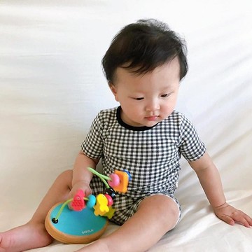 韓國嬰幼兒格子居家服套裝 •Gentleman Set•