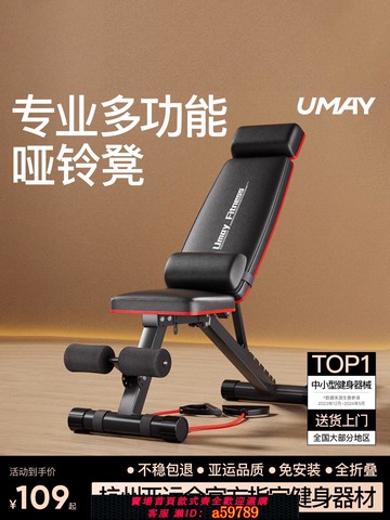 【全網低價 可打統編】佑美啞鈴凳臥推凳仰臥起坐輔助器健身器材家用椅子多功能專業板男
