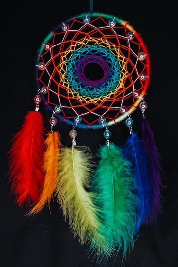 純手工捕夢網 Handmade Dreamcatcher－【雙層彩虹】