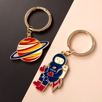 航天掛飾創意個性鑰匙扣包包小掛件可愛男女情侶一對簡約鎖匙圈環