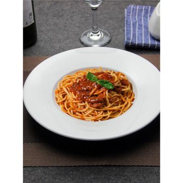 陶瓷西餐湯盤意大利面碗圓菜草帽碗西式飛碟盤意粉碟意面盤子家用