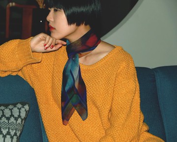 【日本精緻工藝】Ice Ice Baby 法式雪紡絲巾 巴黎浪漫時尚穿搭