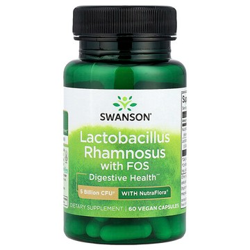 Swanson Vitamins, 含低聚果糖的鼠李糖乳酸杆菌全素膠囊，60 粒
