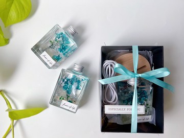 【flower-of-life】浮油花植物標本 日本高透油 浮油海洋瓶