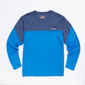 KAPPA義大利 時尚中性休閒長袖衫 藍 304P7P0-913