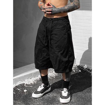 潮藝品日系復古工裝短褲男2025夏季潮流寬松百搭六分褲街頭中褲潮