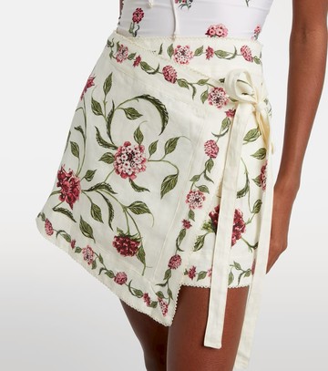 Agua by Agua Bendita Luna floral linen beach cover-up