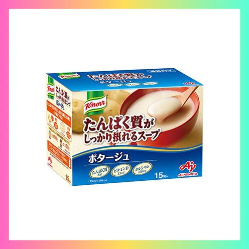 味の素 クノール たんぱく質がしっかり摂れるスープ ポタージュ 15袋入 バッグ プロテイン スープ protein 高たんぱく質 タンパク