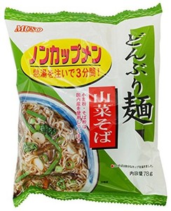 ムソー どんぶり麺・山菜そば 78G×4袋