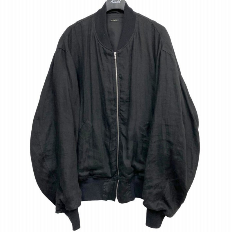 コモリ COMOLI 23SS リネンWクロス ジップブルゾン ブラック サイズ：3  