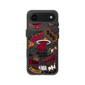 iPhone Air Clear (相機按鈕) 酷墨灰 - NBA - 塗鴉系列-邁阿密熱火 Miami Heat - Graffiti