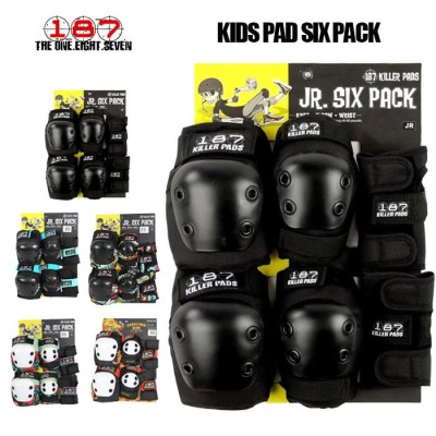 キッズ プロテクター 187 KILLER PADS SIX PACK JR BLACK ...