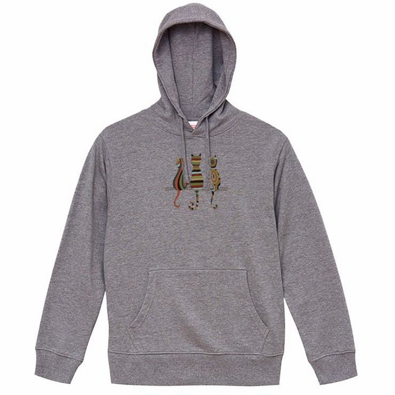 jwanderson猫プリント フード付きパーカー グレー jwanderson猫プリント フード付きパーカー グレー 猫 おもしろ