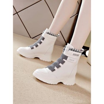 英倫風內增高馬丁靴女款2025新款春秋加絨棉靴小個子單靴真皮短靴