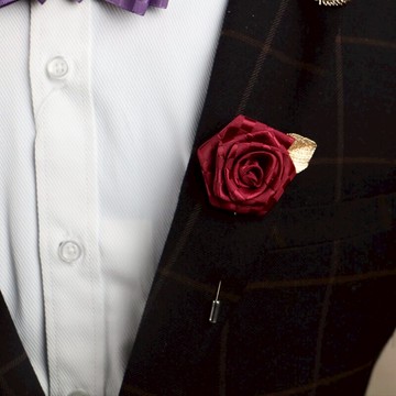 潮流飾品西裝玫瑰花胸花胸針男女花朵胸花襯衫領針領花禮盒