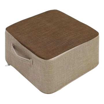 Mega 加高手提亞麻方形坐椅 卡其色 39x39x20公分  1個