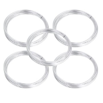O-ON 鋁製工藝鐵絲 1.0mm 5件組  5個  銀色