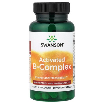 Swanson Vitamins, 活性 B 復合物，優效能和生物利用度，60 粒素食膠囊