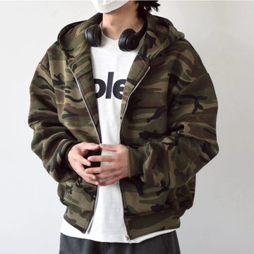 【SEMPLICITA】韓系 美式復古 迷彩短寬外套 Clean FIT 迷彩外套 高級感 百搭 男女款 休閒外套