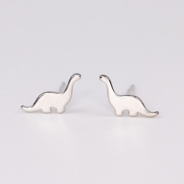 【小Ken先生】韓風｜低致敏｜925全純銀｜動物系列｜長長脖子雷龍｜耳環｜可改夾式