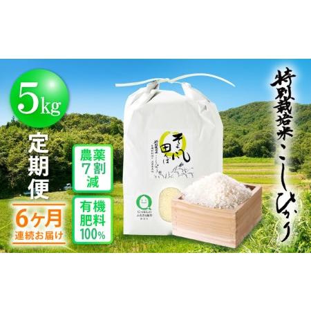 ふるさと納税 米 定期便 ≪6ヶ月連続お届け≫ 特別栽培米 コシヒカリ 5kg × 6回 令和5年産 新米 福井県産 [e1.. 福井県越前町