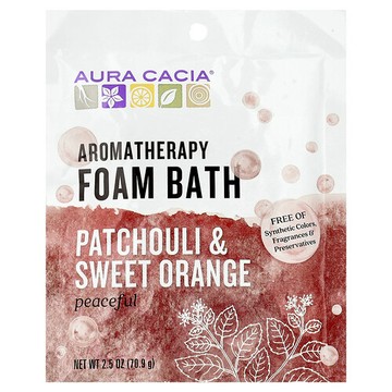 Aura Cacia, 芳香護理泡泡浴，廣藿香和甜橙香，2.5 盎司（70.9 克）