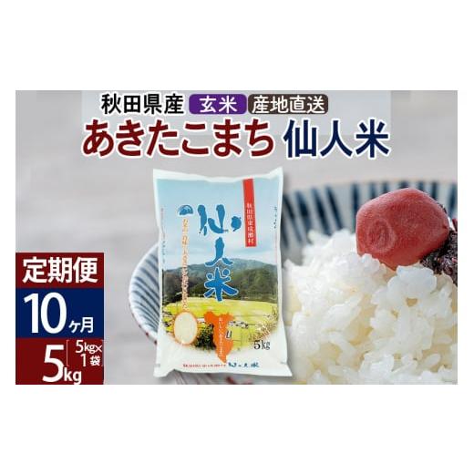 ふるさと納税 秋田県 東成瀬村 新米 令和5年産 あきたこまち 秋田県産「仙人米」玄米 5kg（5kg×1袋）