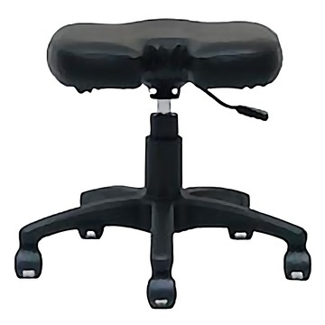 收納王妃 雲朵凳防潑水皮面辦公椅  黑色  43~55 x 42 x 36cm