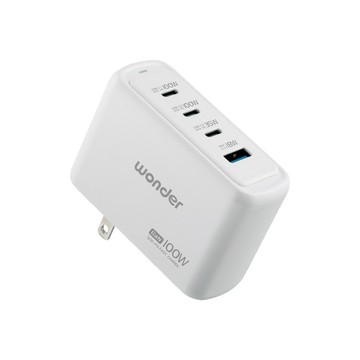 WONDER WA-A17TS4 100W GaN氮化鎵極速智能充電器組【九乘九購物網】
