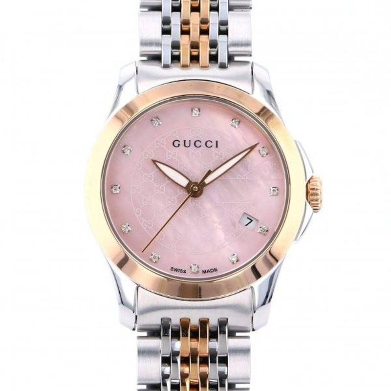 グッチ GUCCI Gタイムレス YA126538 ピンク文字盤 新品 腕時計