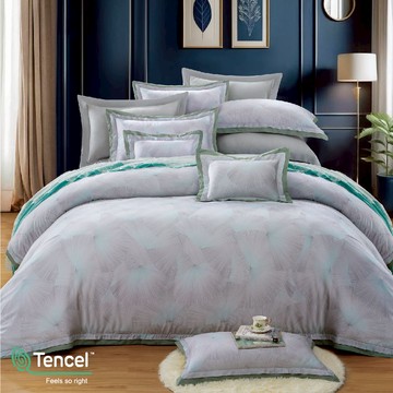 床包組-內含床包+枕套/ 夢幻天絲 x Micro超細旦纖維/ 2552炫青