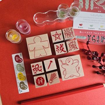 【 Micia 美日手藝館 】LFS-03 陰陽師式神咒術組10入組/LFS-04 貓咪道長大戰殭屍6入組 盒裝印章