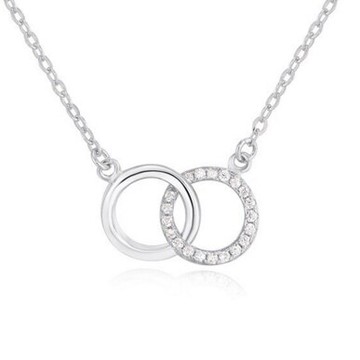 現貨+預購 925純銀項鍊 雙環扣吊墜-精緻質感百搭母親節生日情人節禮物女配件73v161【獨家進口】【米蘭精品】