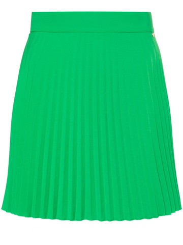 NISSA - high-waisted pleated miniskirt - women - Polyester/Elastane - 38 - Green