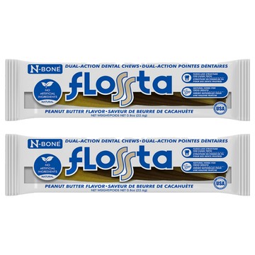 fLoSSta 潔樂它 長支硬質雙草本潔牙條  花生醬風味  22.6g  2個
