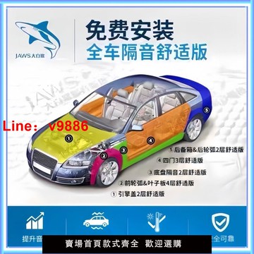【台灣公司 超低價】大白鯊汽車隔音全車包安阻燃防噪音止震吸音專用隔音棉止震板