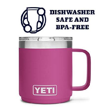 YETI Rambler oz Stackable Mug, Vacuum Insulated, Stainless Steel with MagSlider Lid, Prickly Pear
