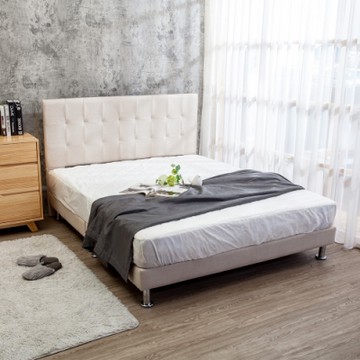 Boden-希拉3.5尺貓抓皮單人床組(床頭片+床底)(三色可選)