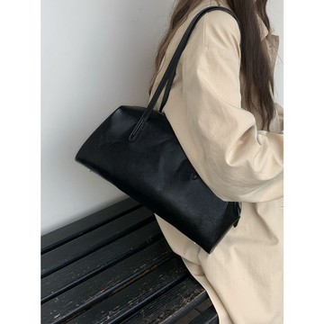 【MDMS】高質感通勤手提包 百搭復古托特包 簡約肩背包 商務風手提袋 秋冬時尚斜挎包  皮革質感拉鍊包 B130