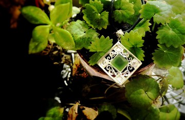 矩源 墜飾寶石純銀手工項鍊