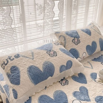 🎇可開發票✨花邊夾棉枕套一對裝枕頭套48cmx74cm單個枕芯內膽套枕芯套愛心女#免運